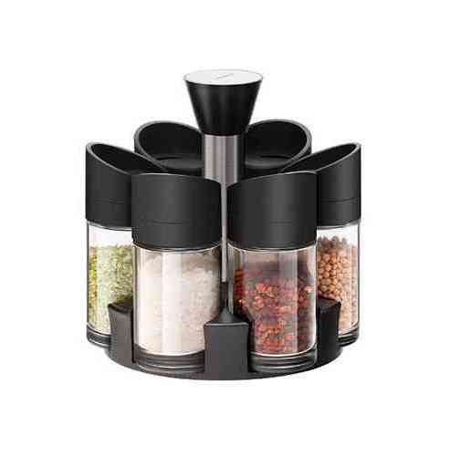 6 Bottles Rotatable Spice Rack 